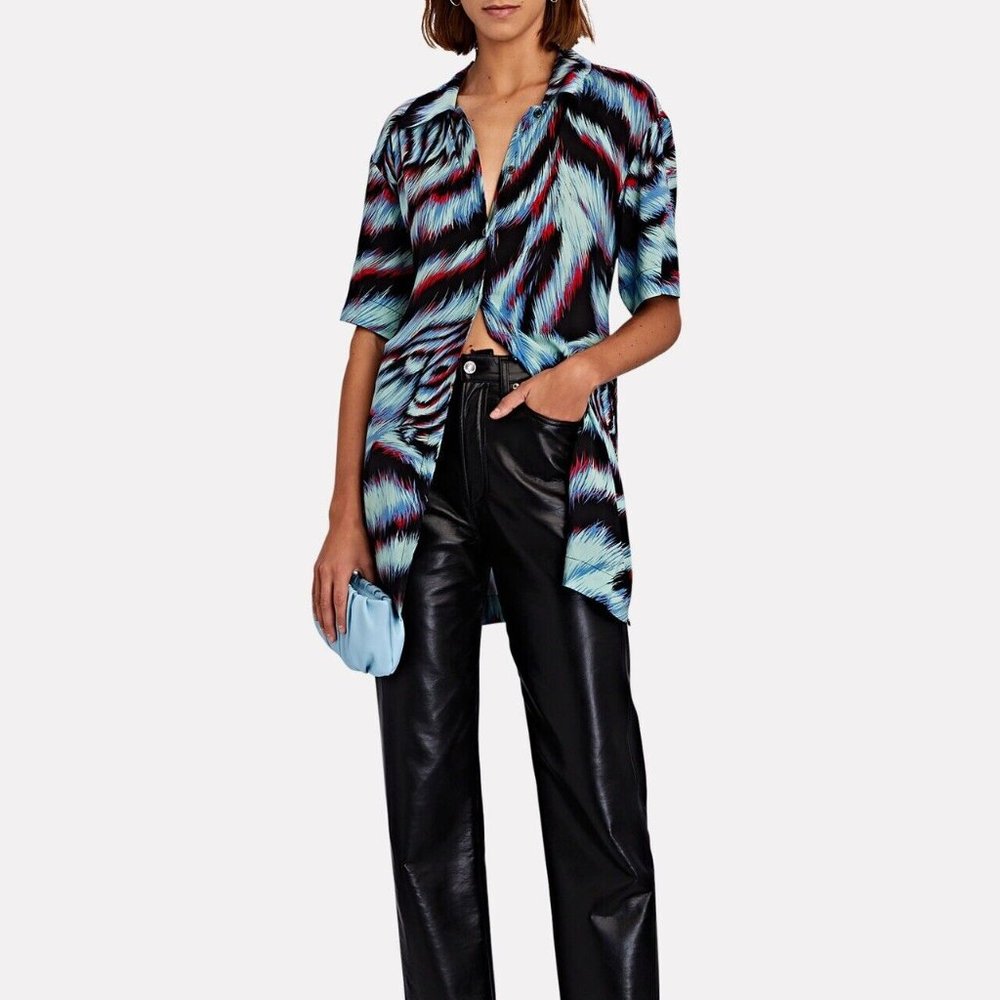 Missoni Mare Printed Woven Bowling Shirt/cover Up